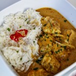 Curry di pesce e scalogno