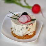 Mini cheesecake con peperoni e olive nere