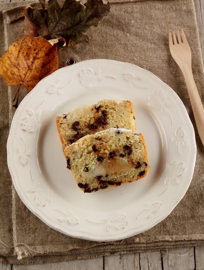 plum cake pere e cioccolato