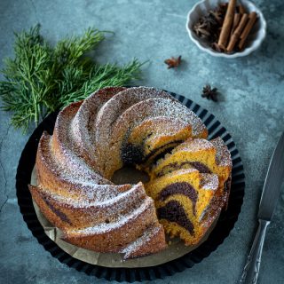 ciambella bicolore alla zucca