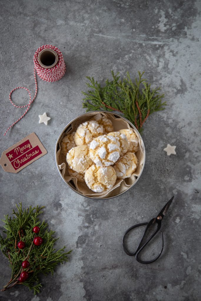 Crinkle cookies al limone